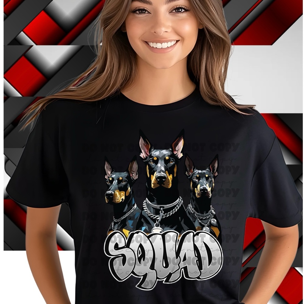 Doberman Security Squad tshirt dog lover gift
